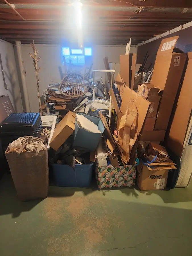 Roll-off dumpster container at job site for 6 Yard Dumpster Rental in Beavercreek